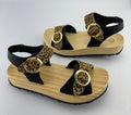Areca Animal Print Leopard – Sandalia de Madera Natural